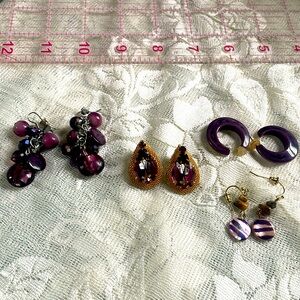 Purple earrings